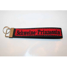 Schlüssel-Anhänger / Schweine-Prinzessin/ Rot