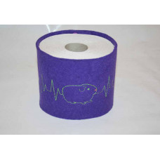 Klopapier Banderole - WC Papier Schutz (Lila-Herzklopfen)