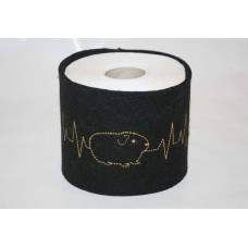 Klopapier Banderole - WC Papier Schutz (schwarz-Herzklopfen)