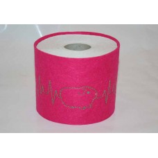 Klopapier Banderole - WC Papier Schutz (Pink-Herzklopfen)