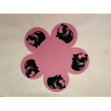 Filz-Platzset „Meerschweinchen-Blüte“ Ø 20 cm