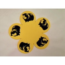 Filz-Platzset „Meerschweinchen-Blüte“ Ø 20 cm