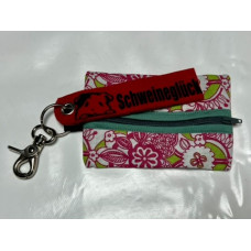 Schlüssel-Anhänger / Schweineglück (Rot) + Tasche
