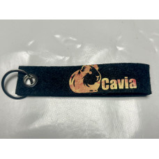 Filz-Schlüsselanhänger – Meerschweinchenmotiv  / Orange Flamen